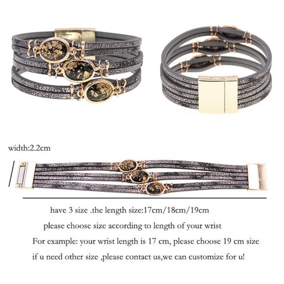 COPY - Leather Cuff Bracelet - Picture 9 of 9